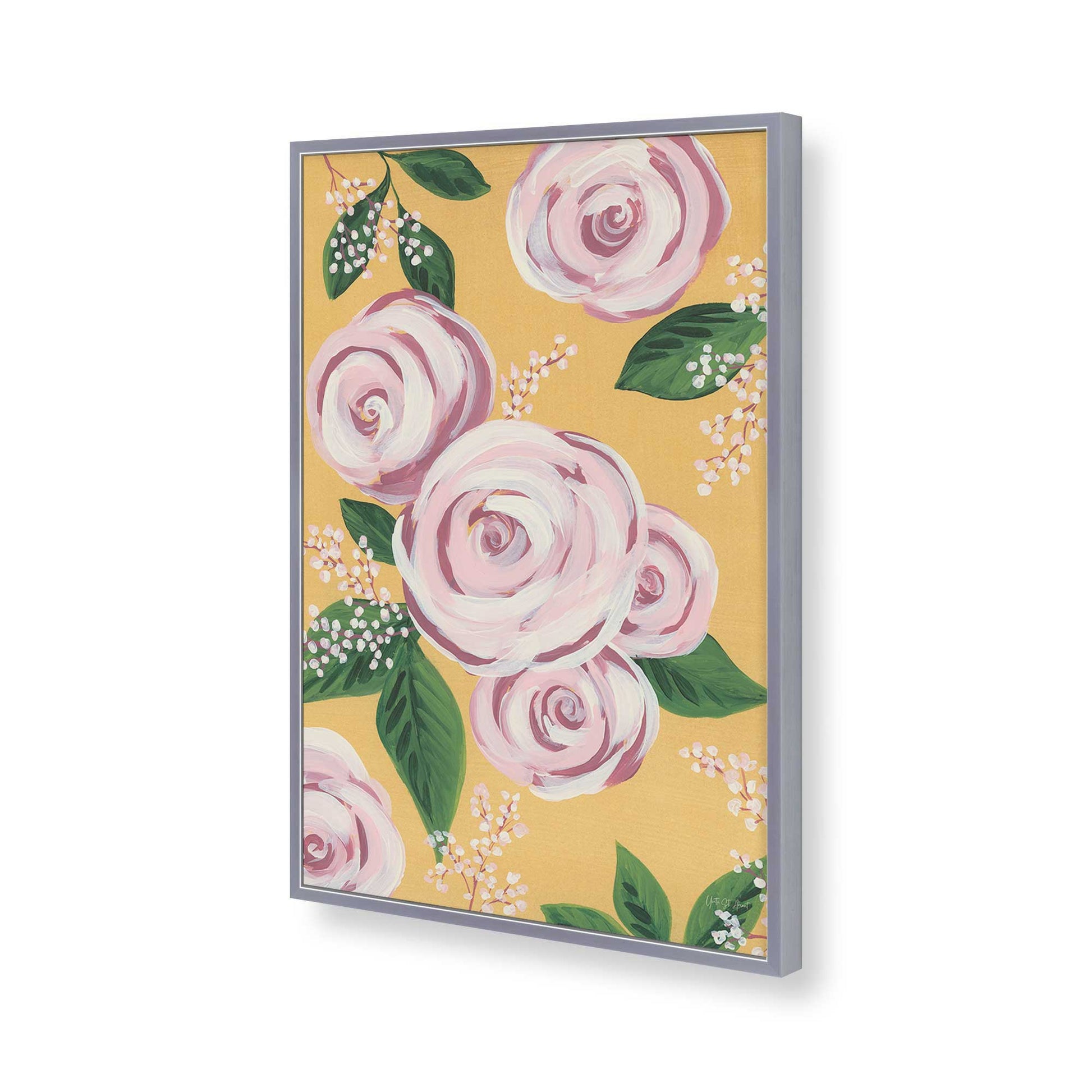 [Color:Polished Chrome], Picture of art in a Polished Chrome frame of the corner