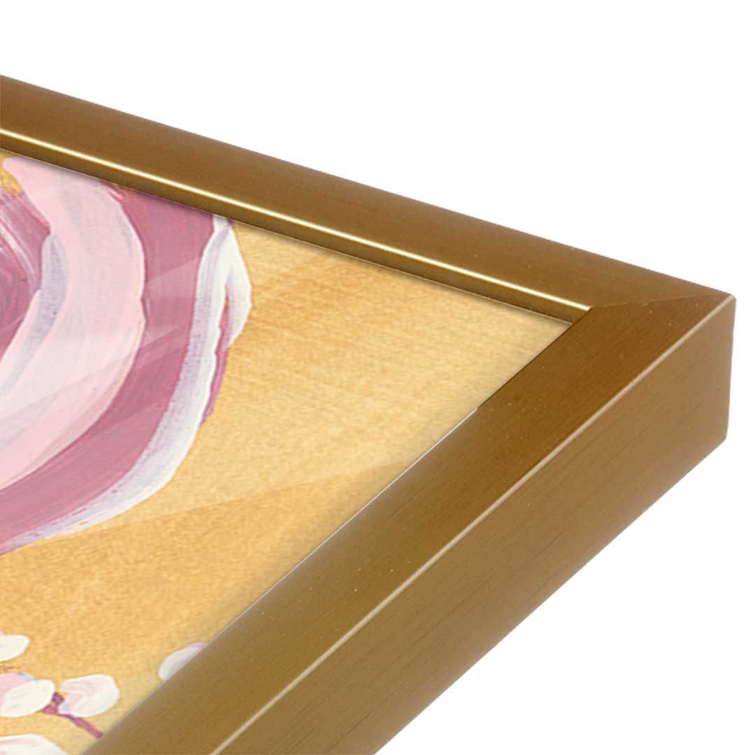 [Color:Polished Gold], Picture of art in a Polished Gold frame at an angle