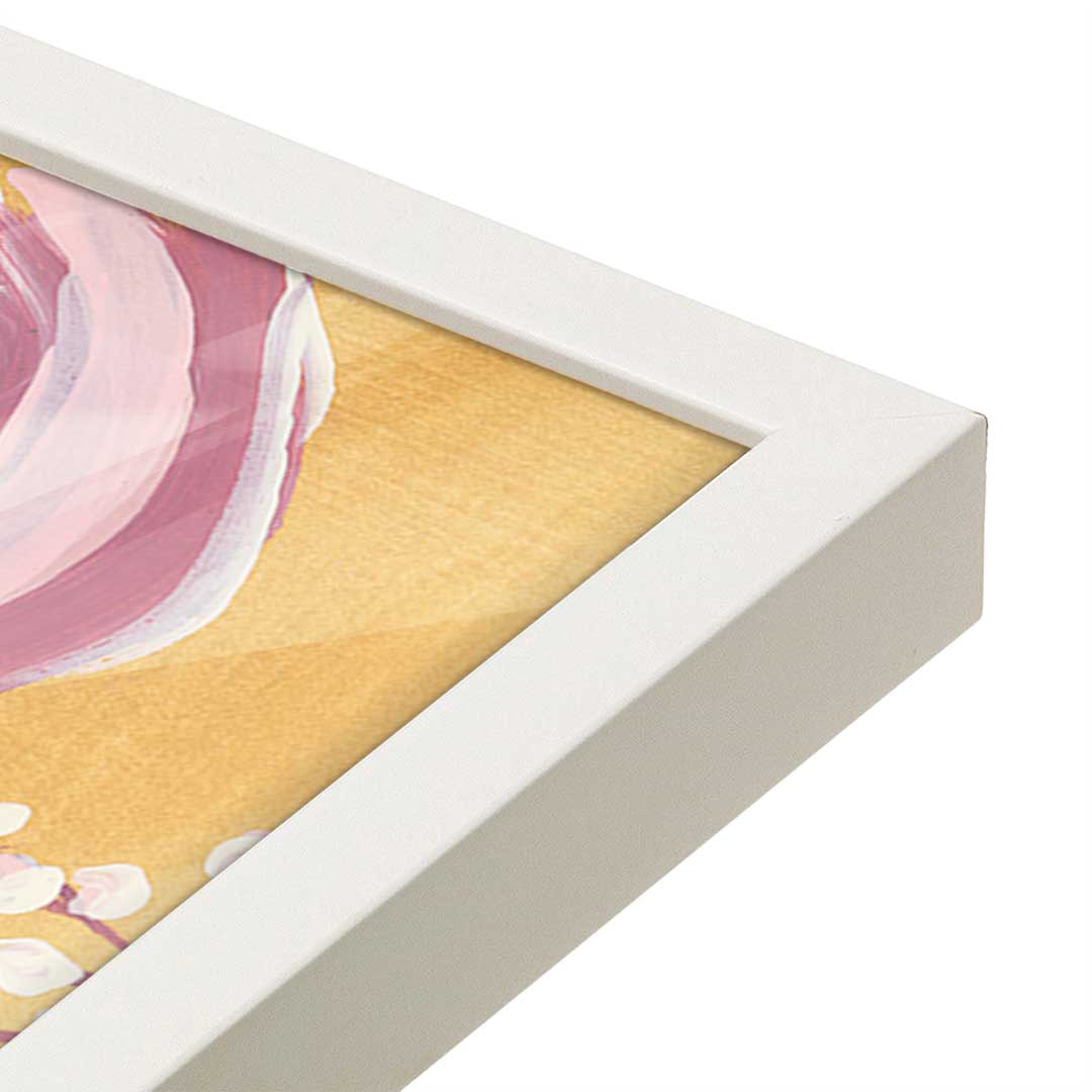 [Color:Opaque White], Picture of art in a Opaque White frame at an angle