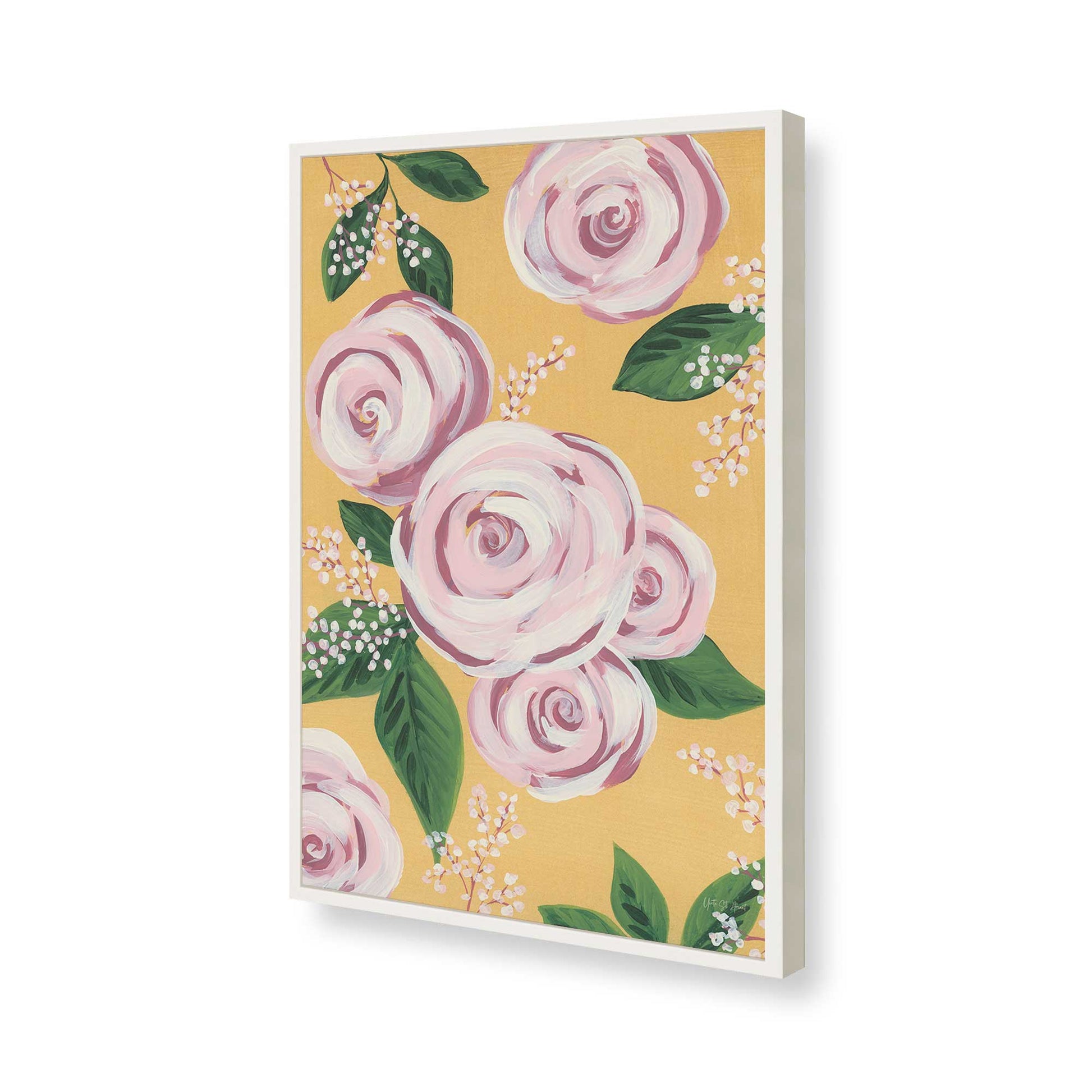[Color:Opaque White], Picture of art in a Opaque White frame of the corner