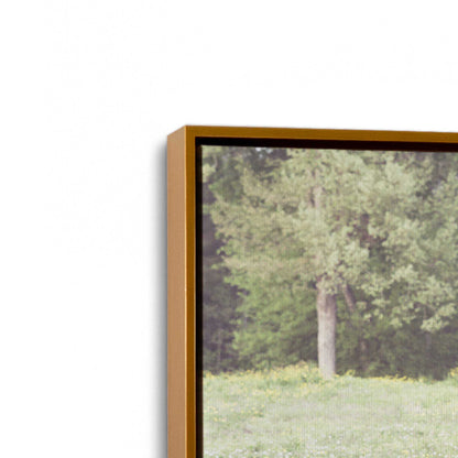 [Color:Polished Gold], Picture of art in a Polished Gold frame at an angle