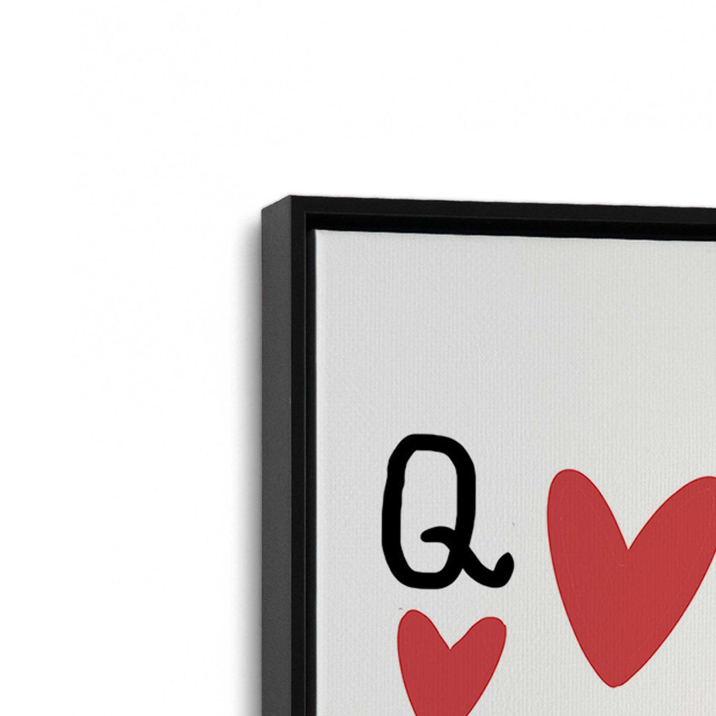 [Color:Satin Black], Picture of art in a Satin Black frame at an angle