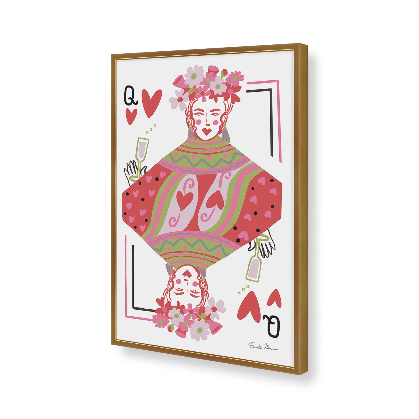 [Color:Polished Gold], Picture of art in a Polished Gold frame of the corner