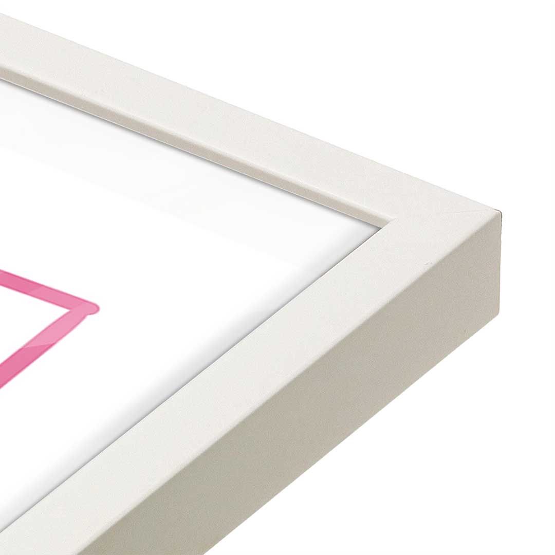 [Color:Opaque White], Picture of art in a Opaque White frame at an angle