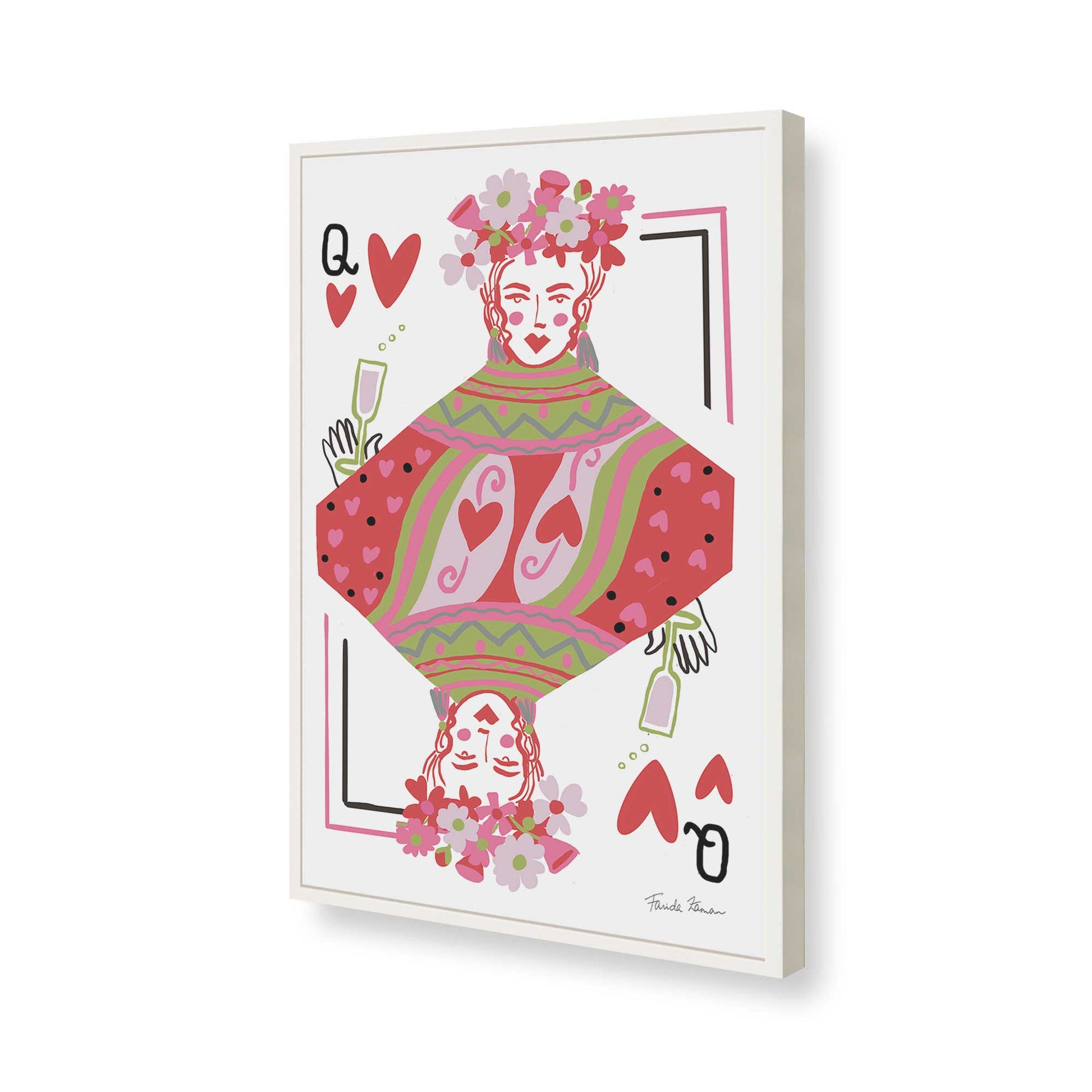 [Color:Opaque White], Picture of art in a Opaque White frame of the corner