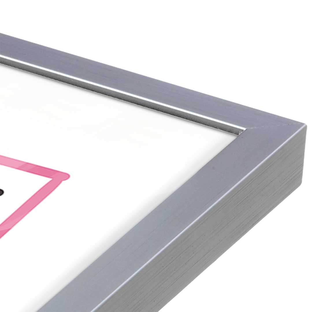 [Color:Polished Chrome], Picture of art in a Polished Chrome frame at an angle