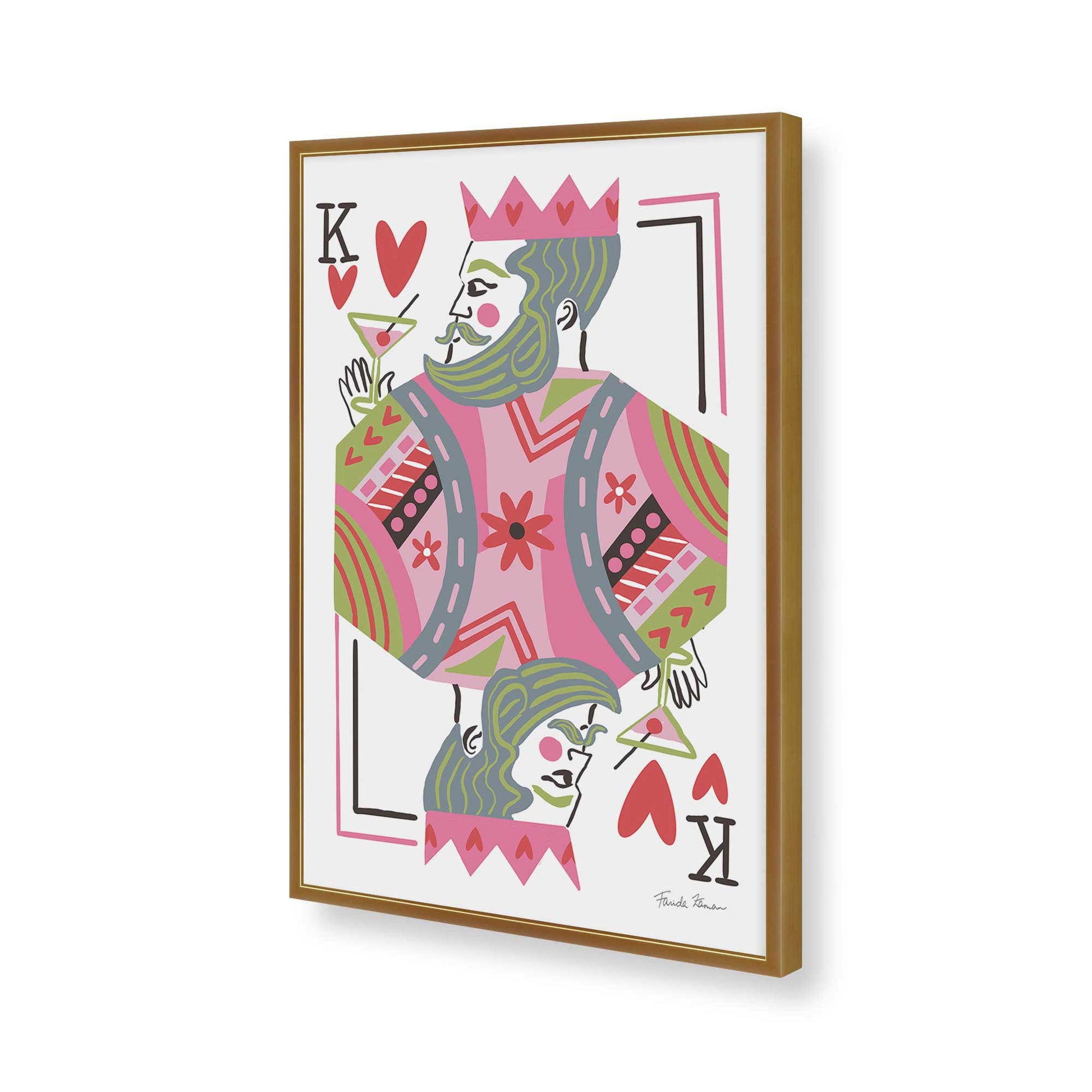 [Color:Polished Gold], Picture of art in a Polished Gold frame of the corner
