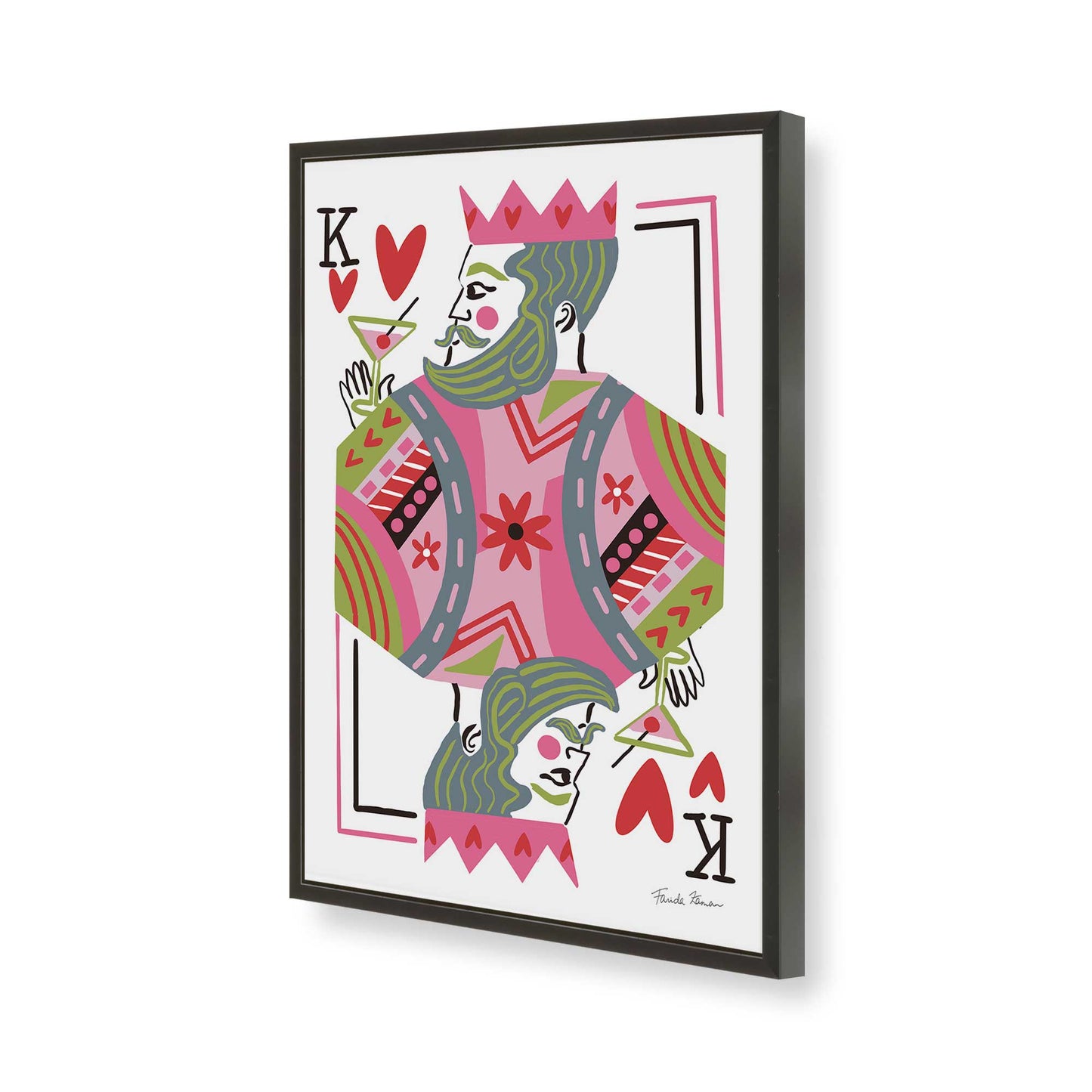 [Color:Satin Black], Picture of art in a Satin Black frame of the corner