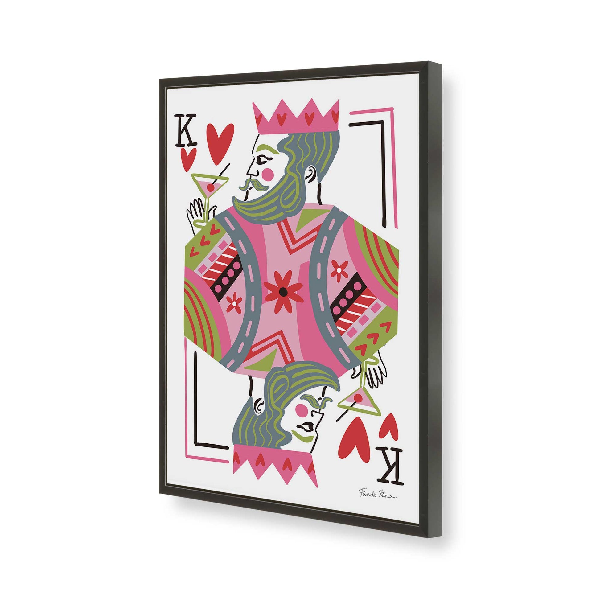 [Color:Satin Black], Picture of art in a Satin Black frame of the corner