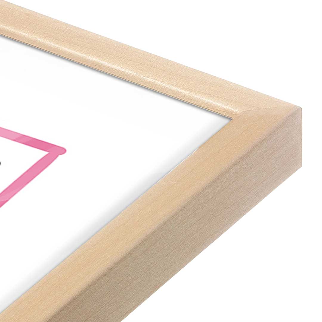 [Color:Raw Maple], Picture of art in a Raw Maple frame at an angle