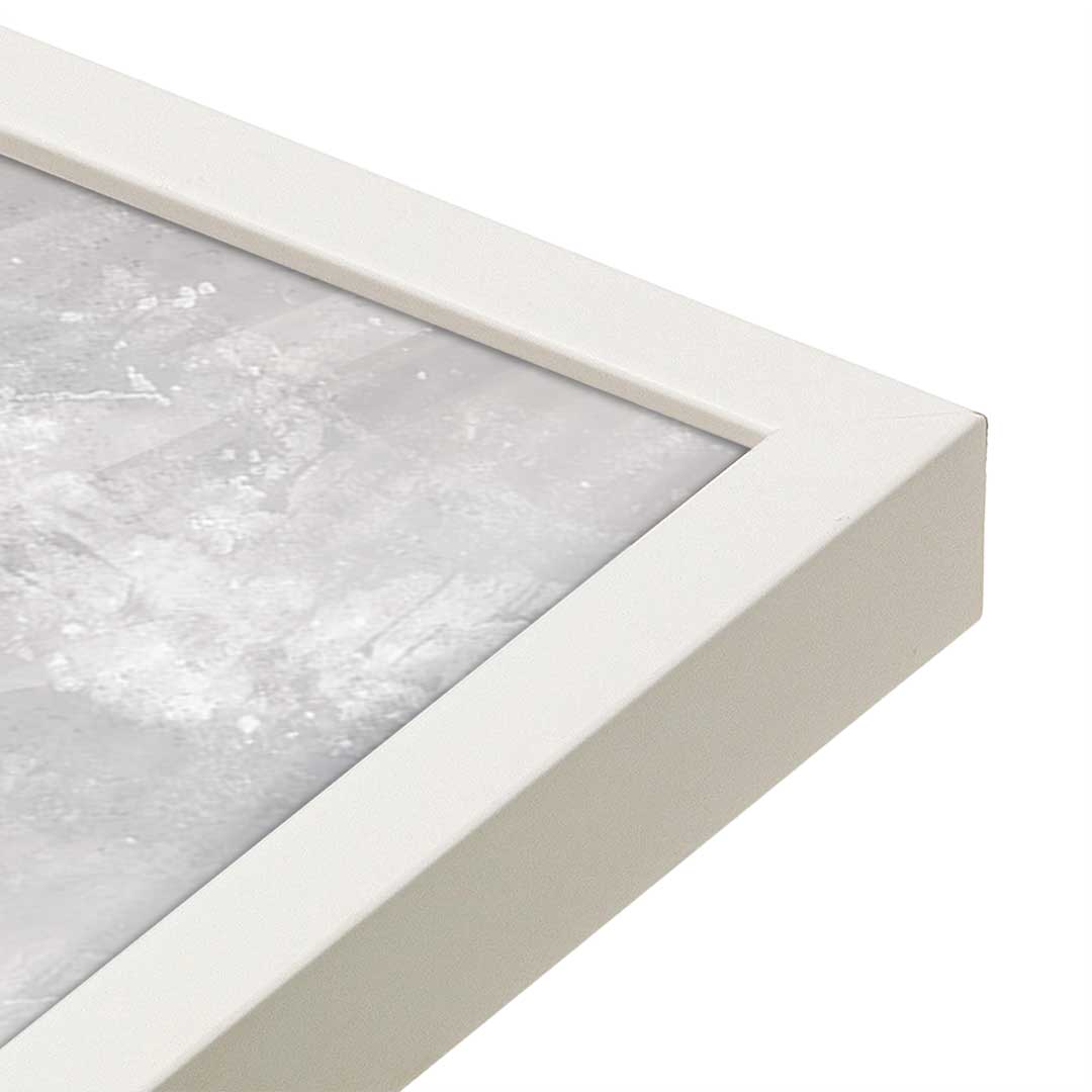 [Color:Opaque White], Picture of art in a Opaque White frame at an angle
