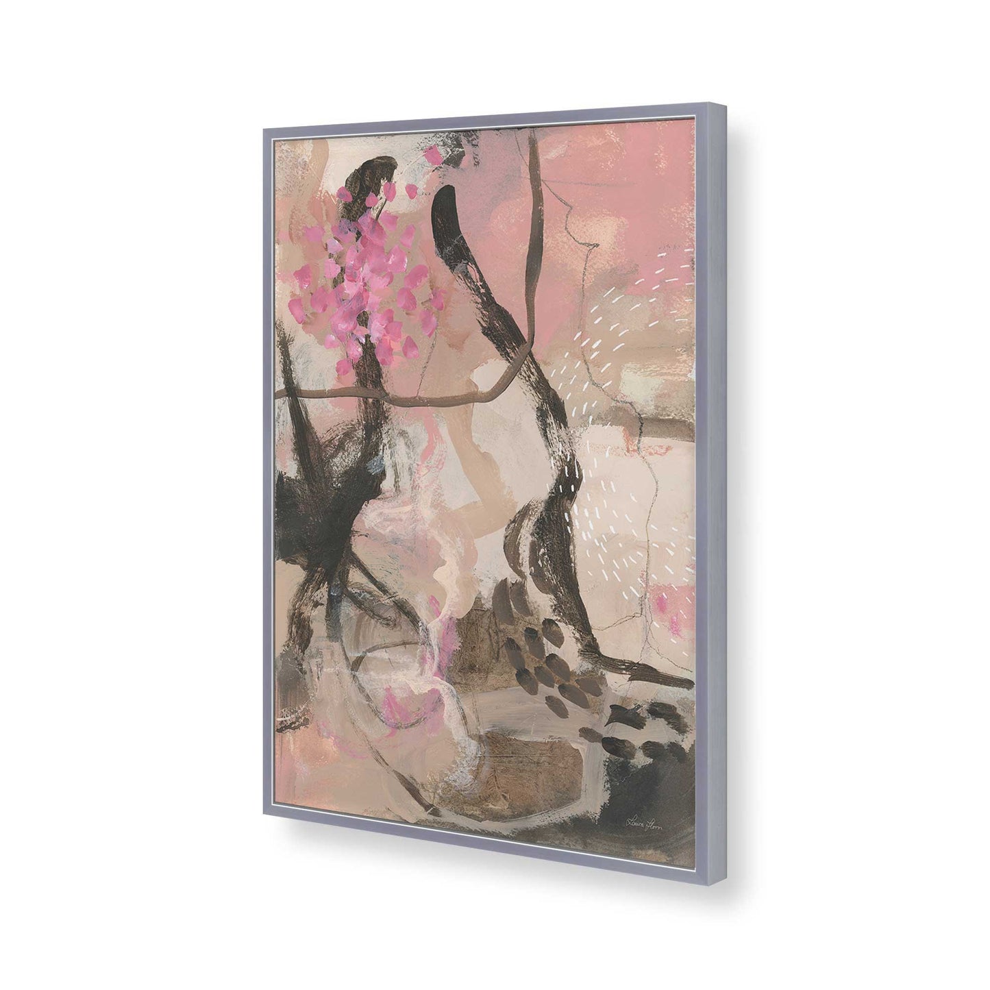 [Color:Polished Chrome], Picture of art in a Polished Chrome frame of the corner