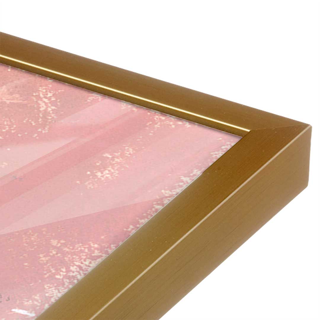 [Color:Polished Gold], Picture of art in a Polished Gold frame at an angle
