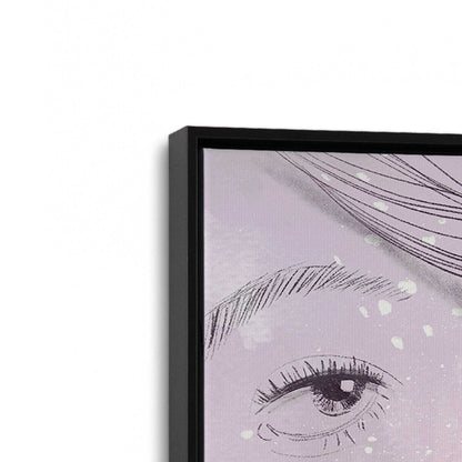 [Color:Satin Black], Picture of art in a Satin Black frame at an angle