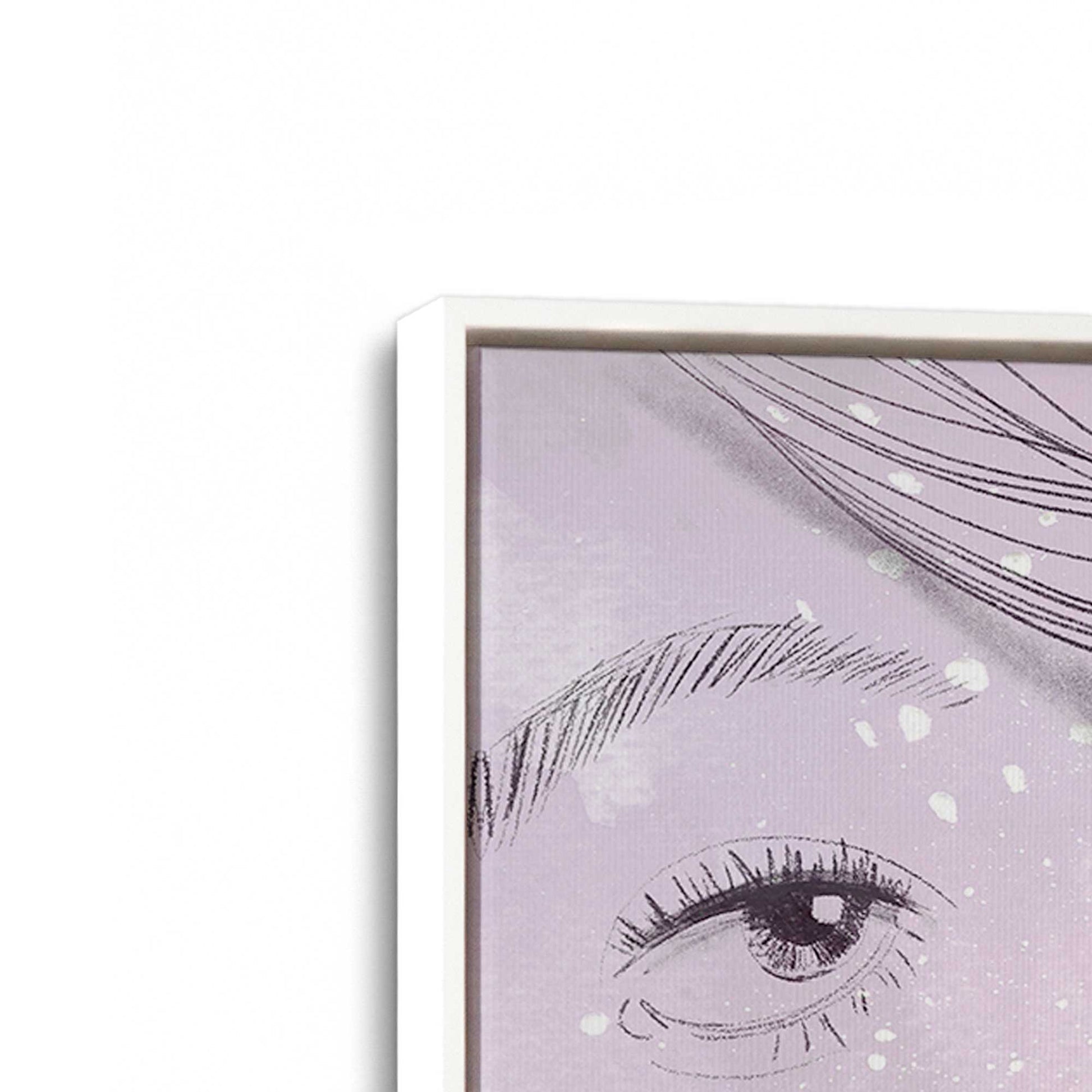 [Color:Opaque White], Picture of art in a White frame at an angle