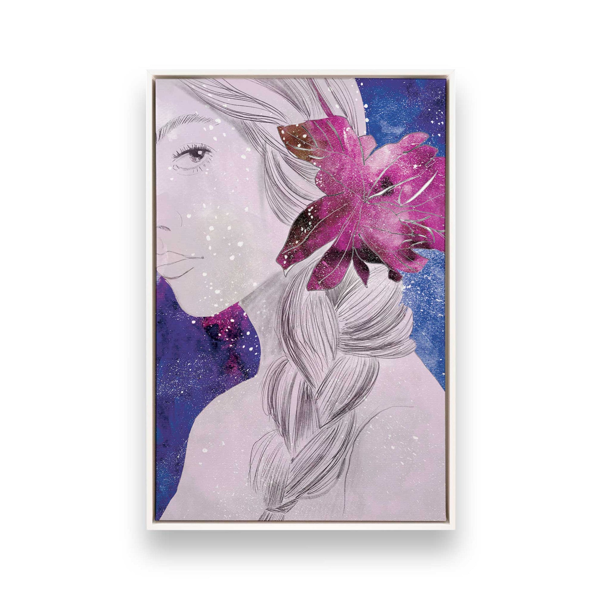 [Color:Opaque White], Picture of art in a White frame