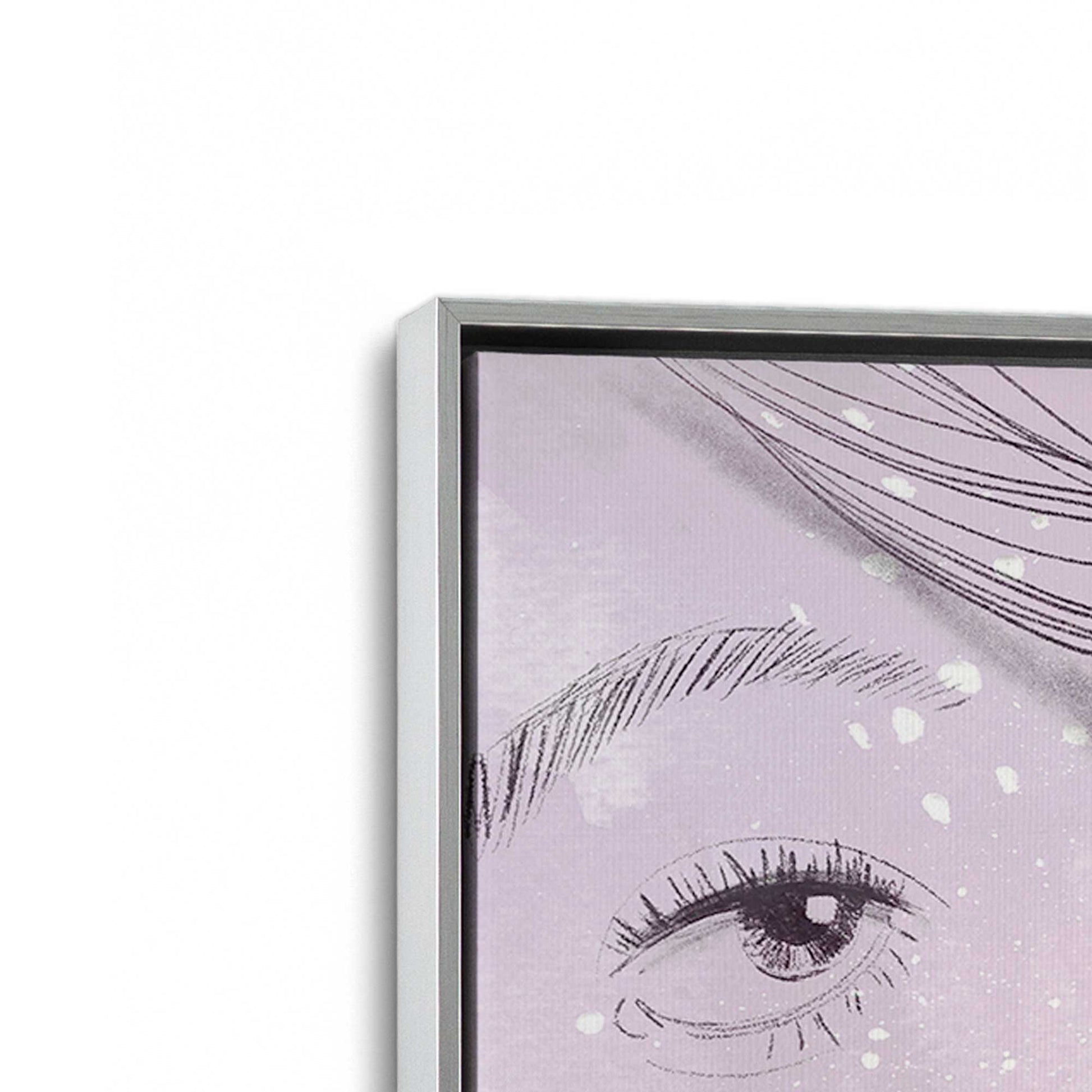 [Color:Polished Chrome], Picture of art in a Polished Chrome frame at an angle
