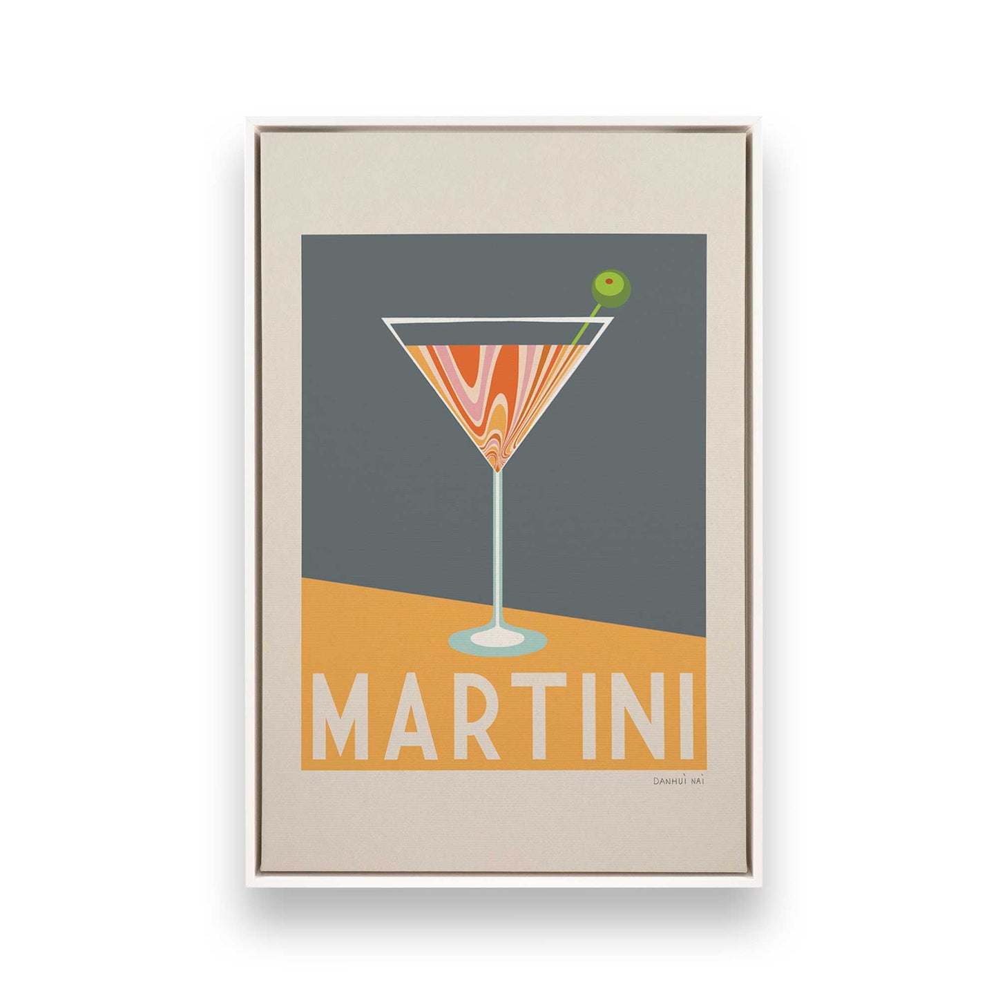 [Color:Opaque White], Picture of art in a White frame