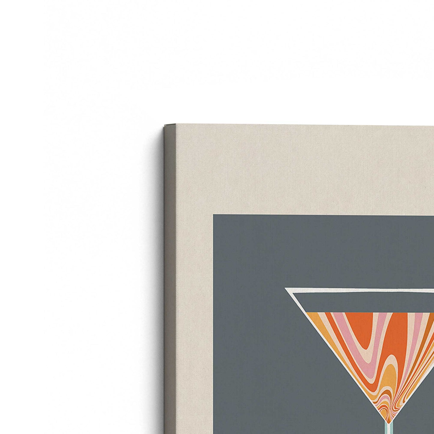 [Color:Stretched Canvas], Picture of the corner of the art