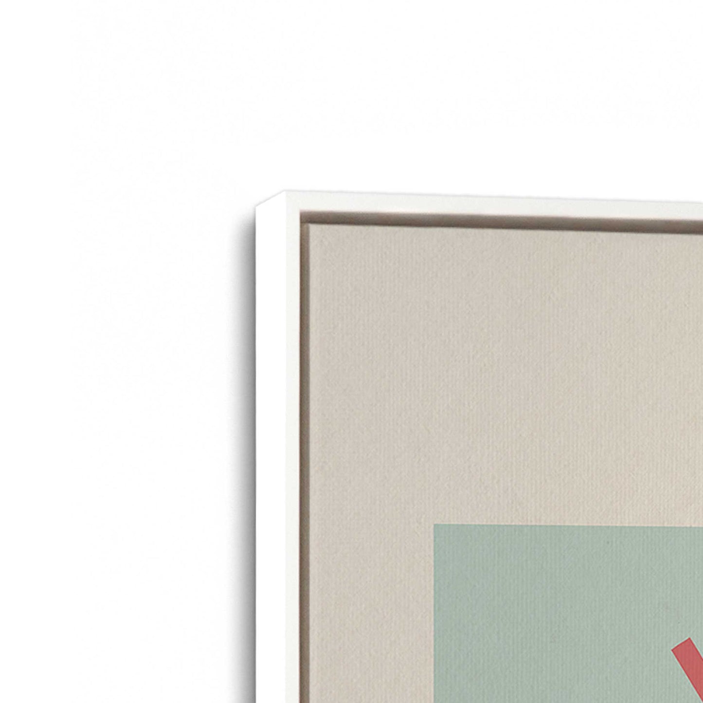 [Color:Opaque White], Picture of art in a White frame at an angle