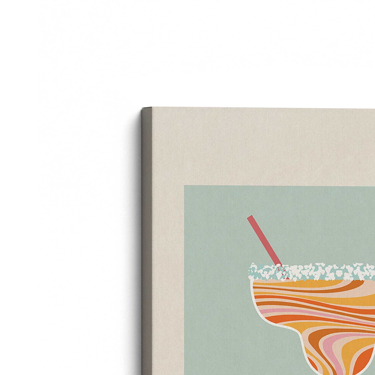 [Color:Stretched Canvas], Picture of the corner of the art