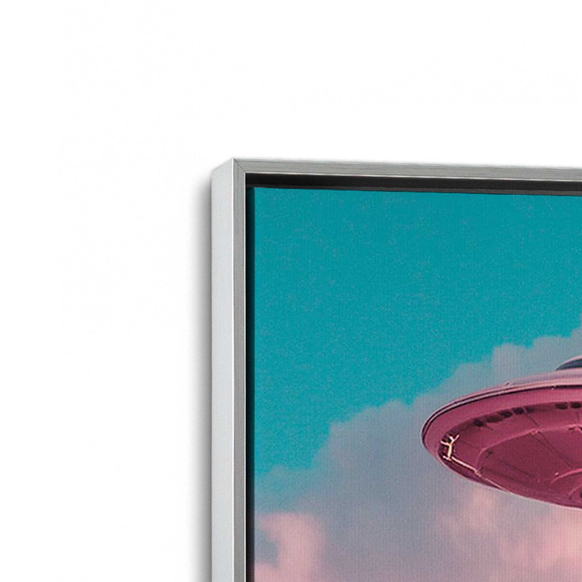 [Color:Polished Chrome], Picture of art in a Polished Chrome frame at an angle