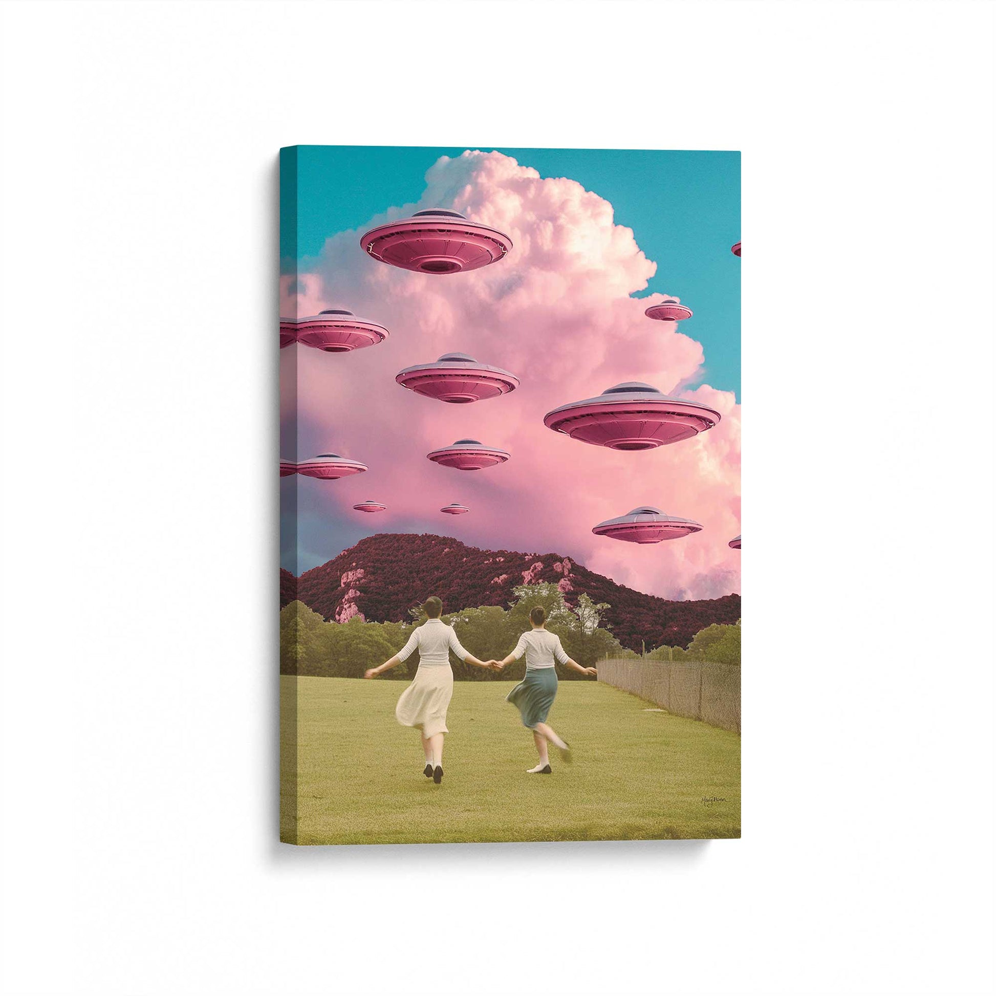 [Color:Stretched Canvas], Picture of art at an angle