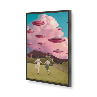 [Color:Satin Black], Picture of art in a Satin Black frame of the corner