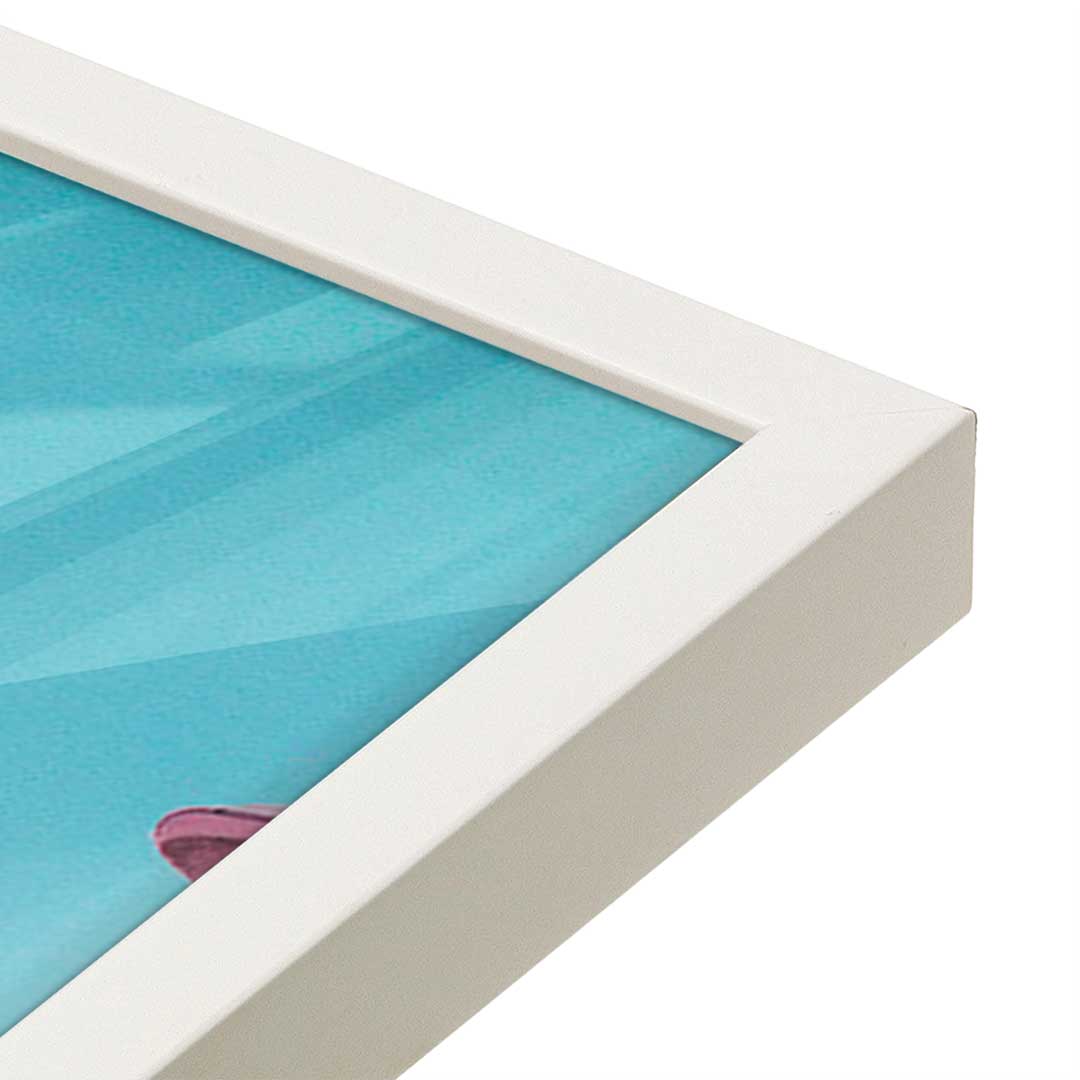 [Color:Opaque White], Picture of art in a Opaque White frame at an angle