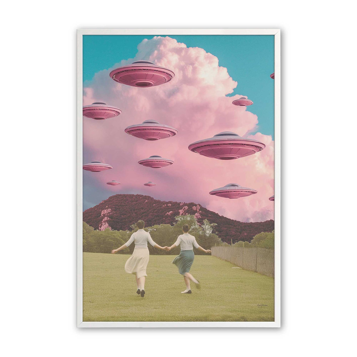 [Color:Opaque White], Picture of art in a Opaque White frame
