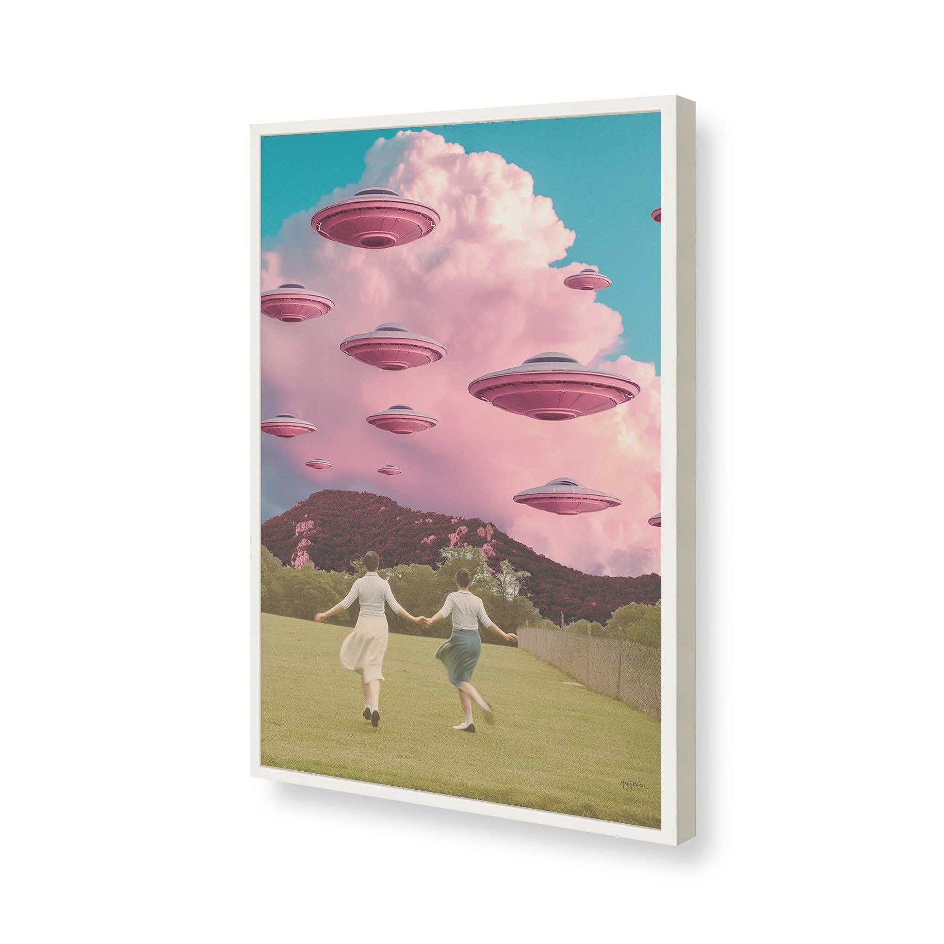 [Color:Opaque White], Picture of art in a Opaque White frame of the corner