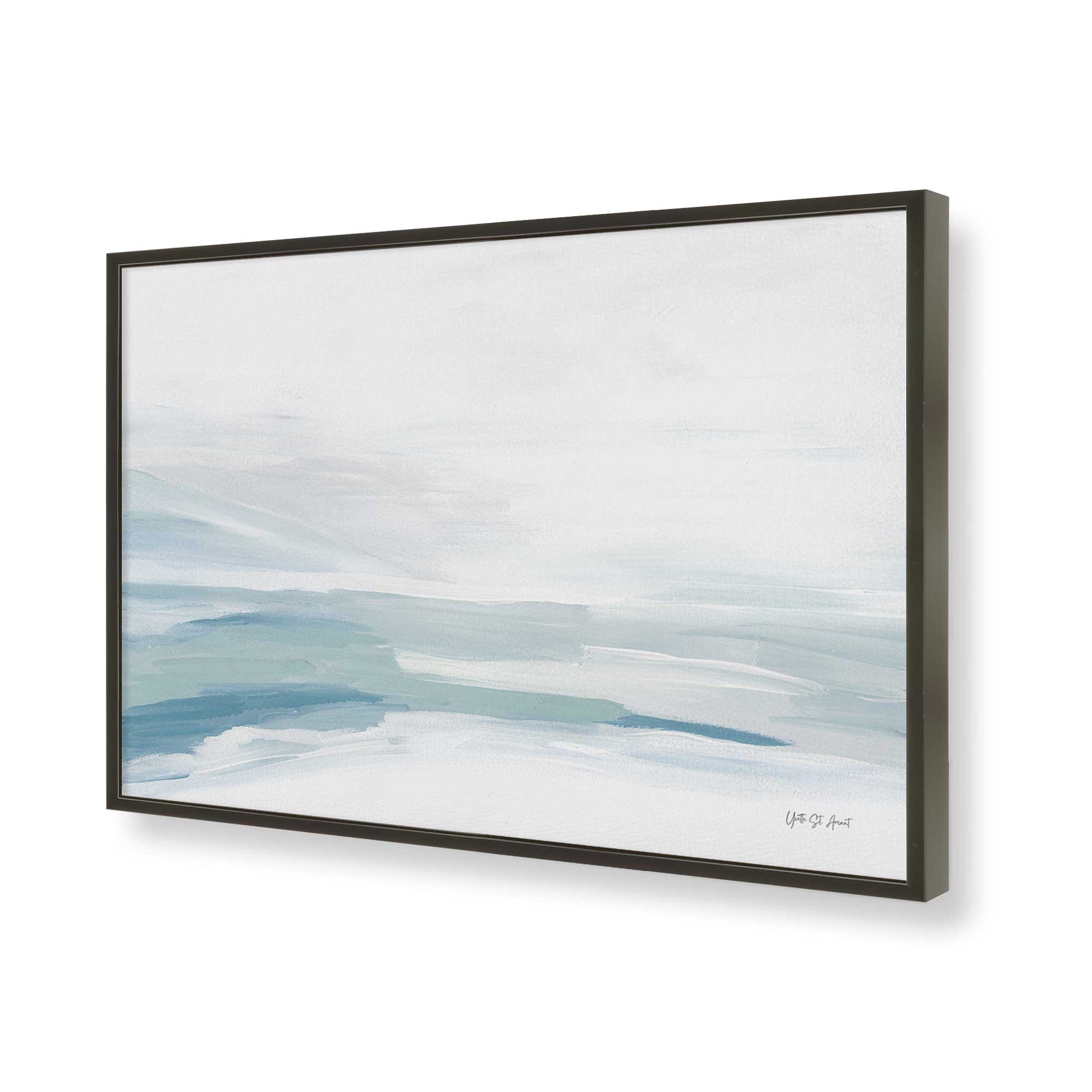 [Color:Satin Black], Picture of art in a Satin Black frame of the corner