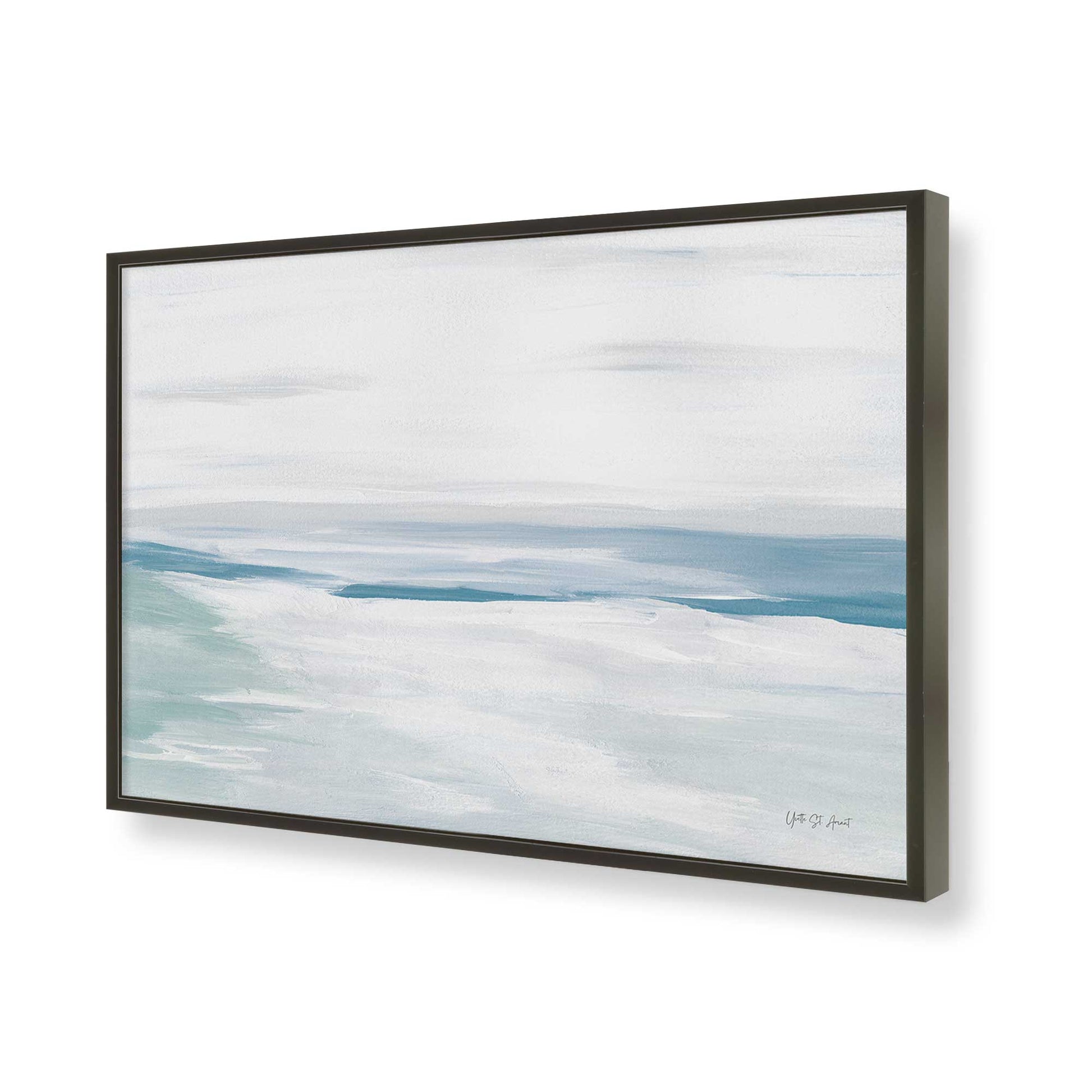 [Color:Satin Black], Picture of art in a Satin Black frame of the corner