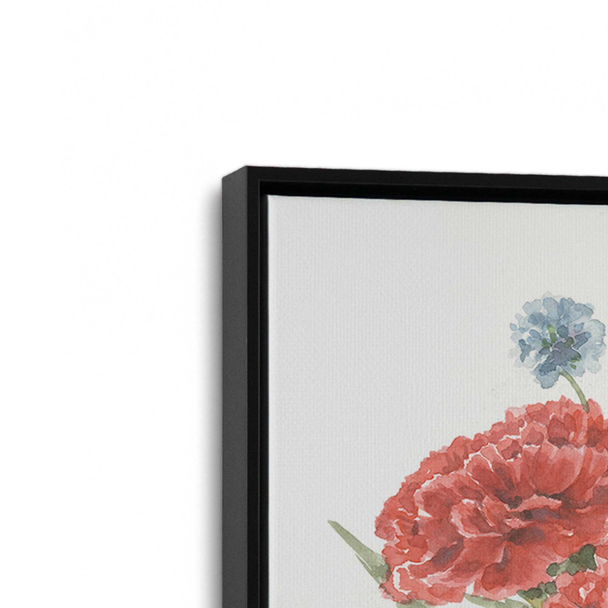 [Color:Satin Black], Picture of art in a Satin Black frame at an angle