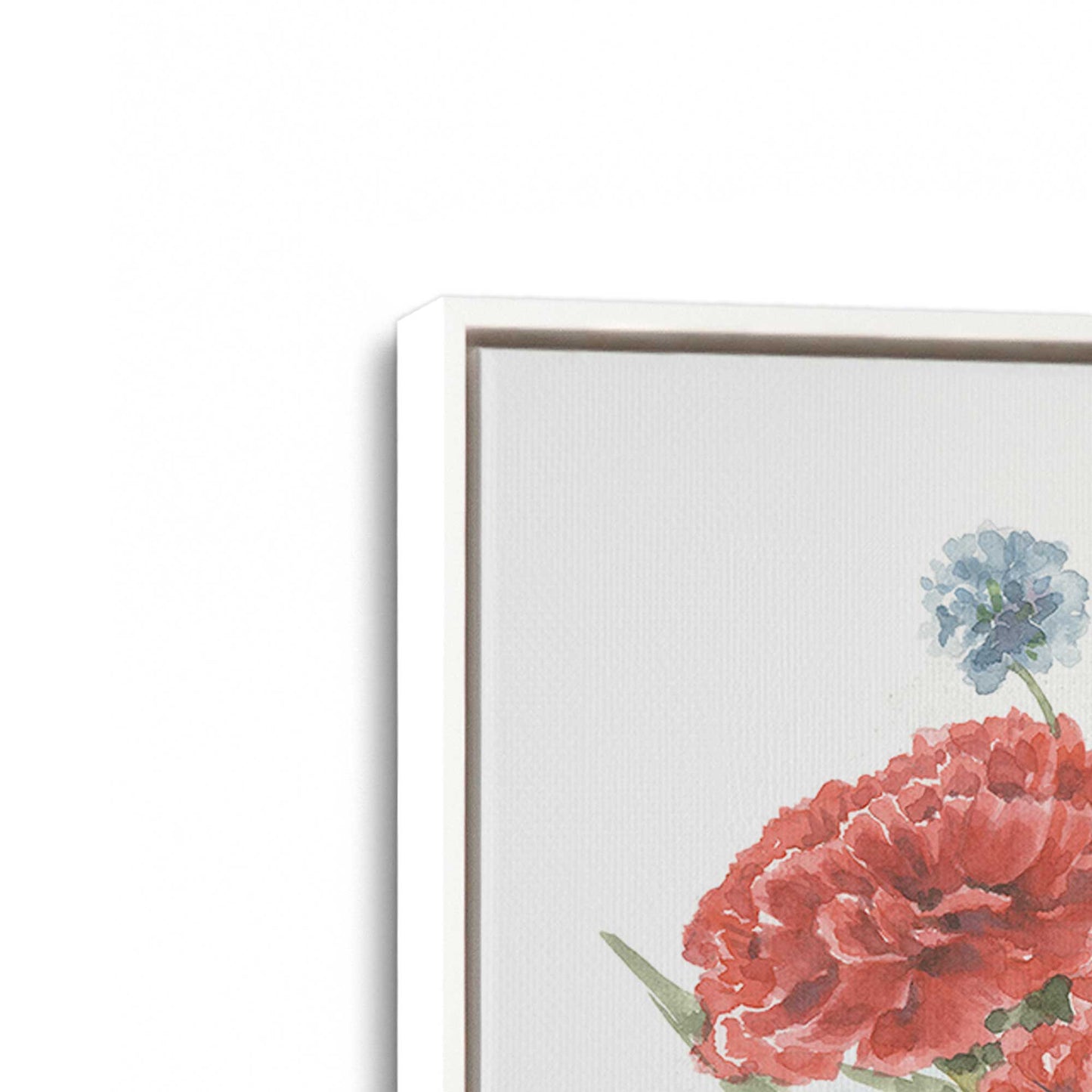 [Color:Opaque White], Picture of art in a White frame at an angle