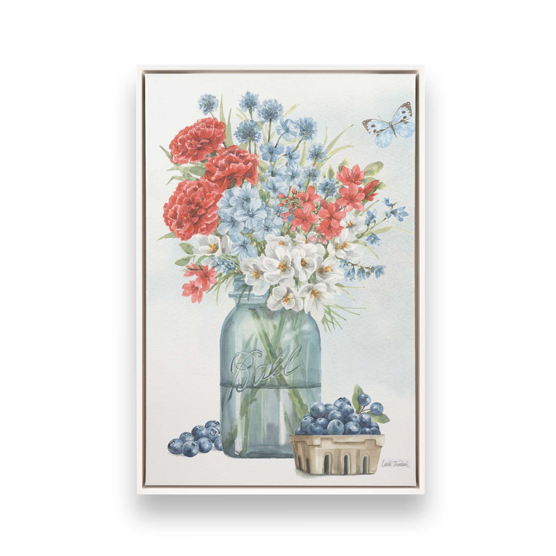 [Color:Opaque White], Picture of art in a White frame