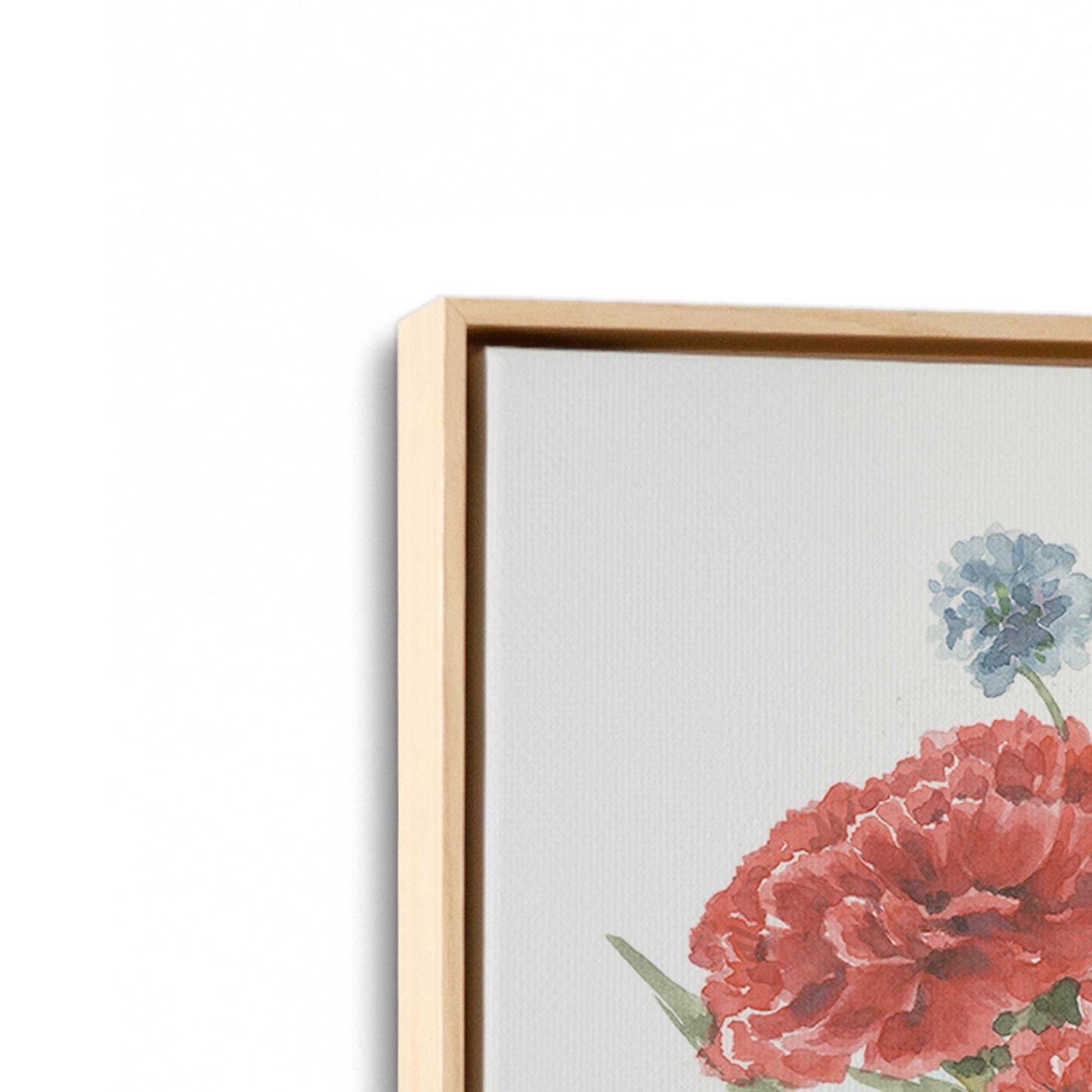 [Color:American Maple], Picture of art in a American Maple frame at an angle