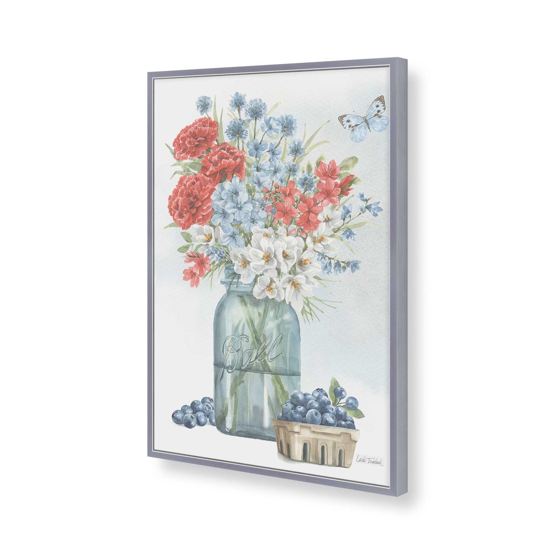 [Color:Polished Chrome], Picture of art in a Polished Chrome frame of the corner