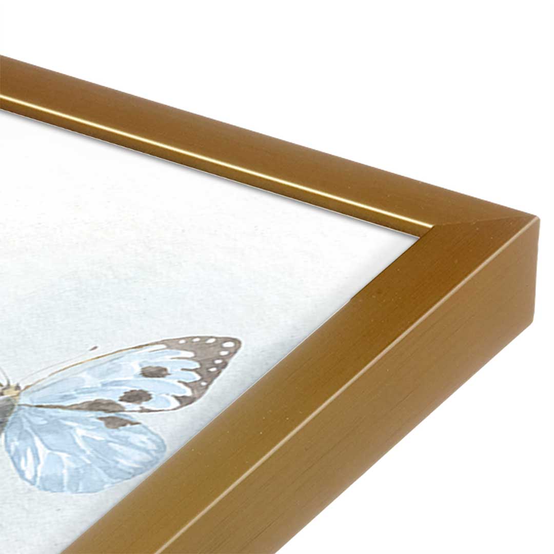 [Color:Polished Gold], Picture of art in a Polished Gold frame at an angle