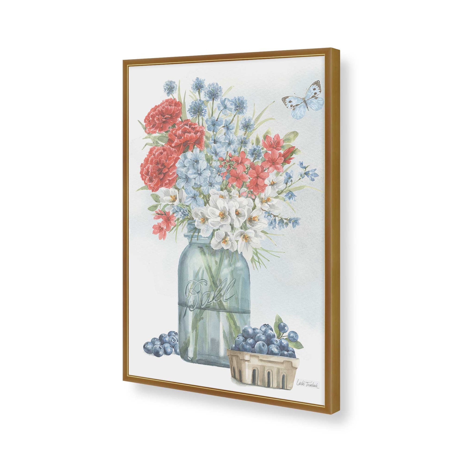 [Color:Polished Gold], Picture of art in a Polished Gold frame of the corner