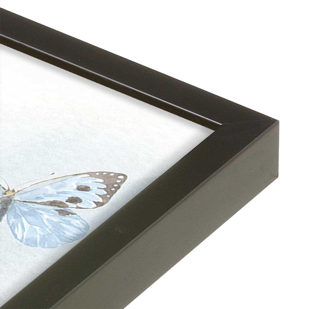 [Color:Satin Black], Picture of art in a Satin Black frame at an angle