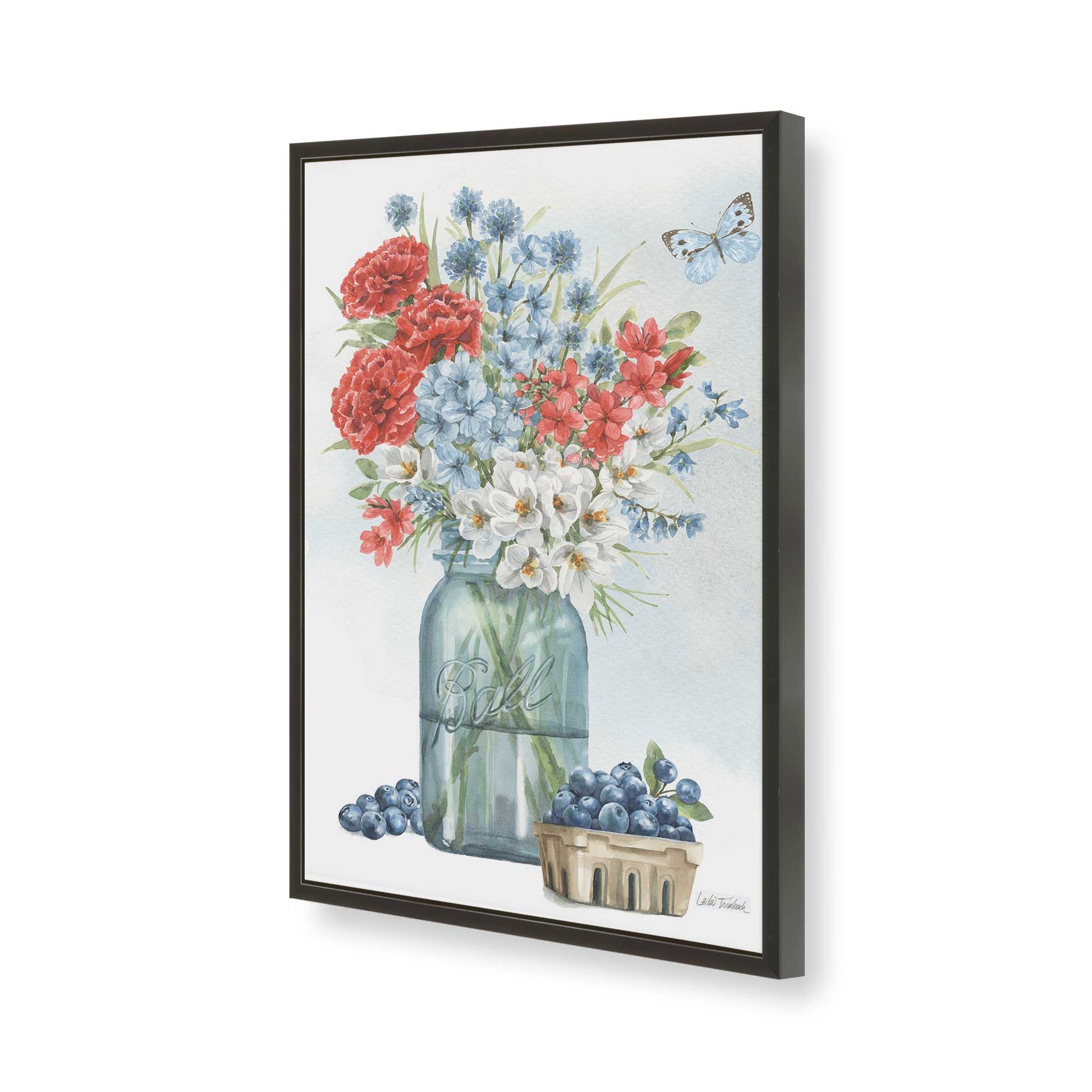 [Color:Satin Black], Picture of art in a Satin Black frame of the corner