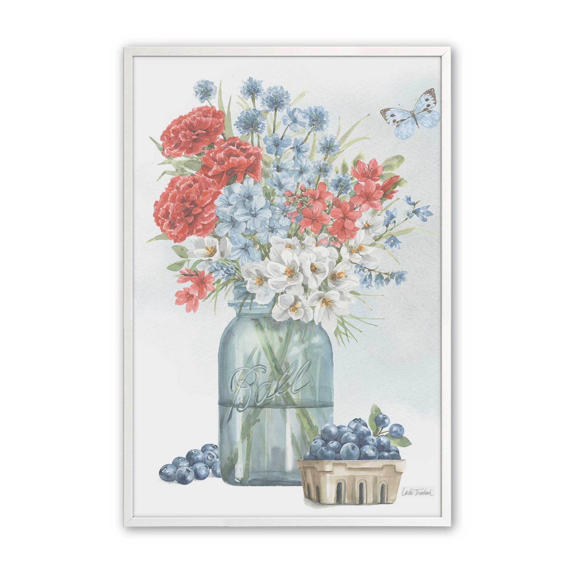 [Color:Opaque White], Picture of art in a Opaque White frame
