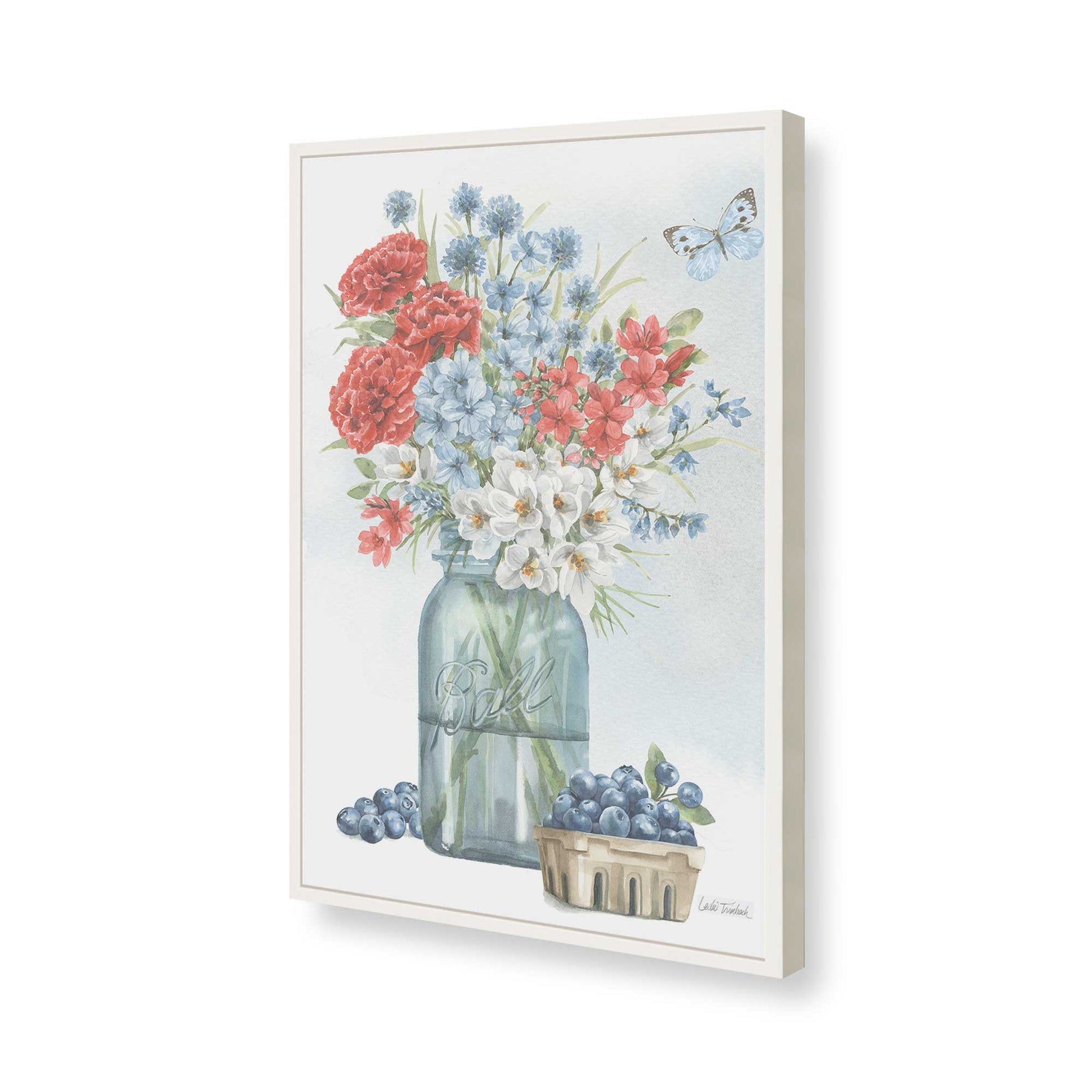 [Color:Opaque White], Picture of art in a Opaque White frame of the corner