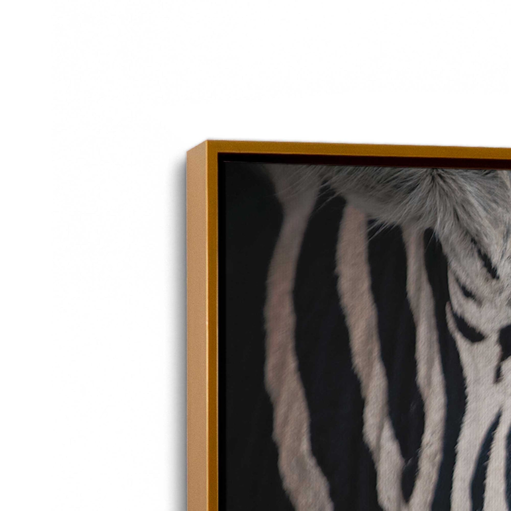 [Color:Polished Gold], Picture of art in a Polished Gold frame at an angle