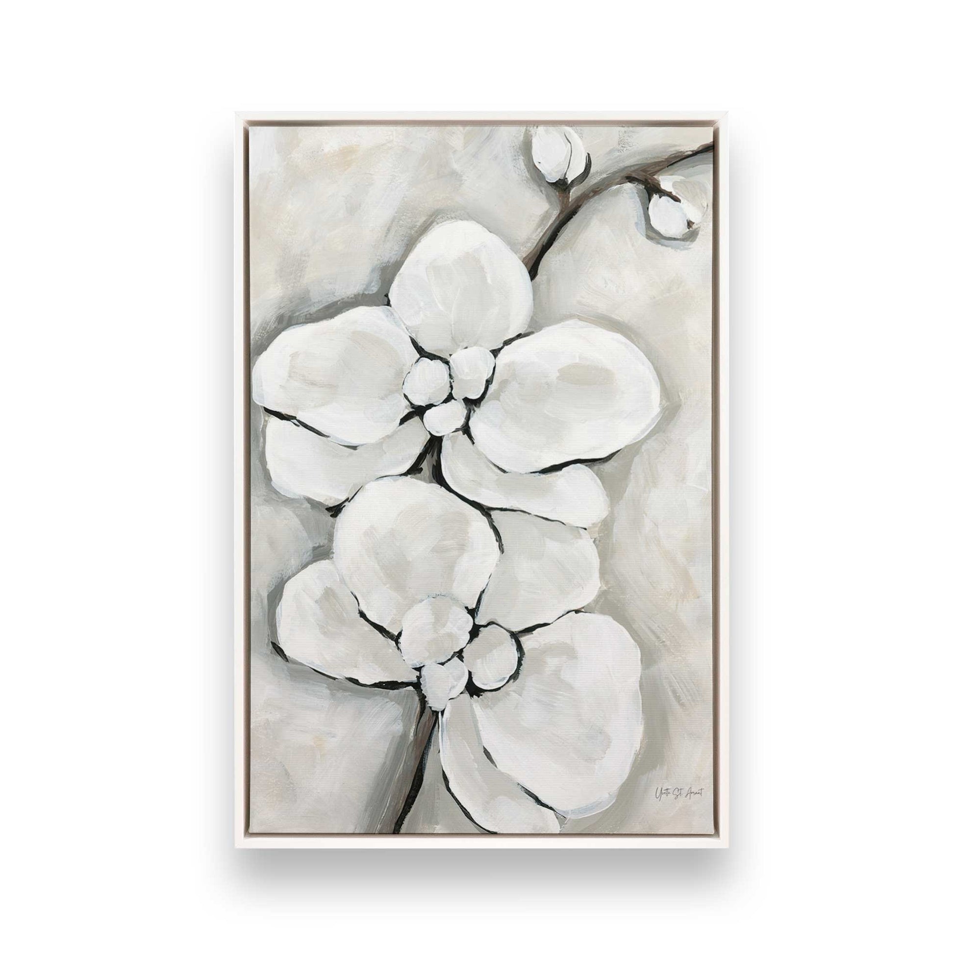 [Color:Opaque White], Picture of art in a White frame