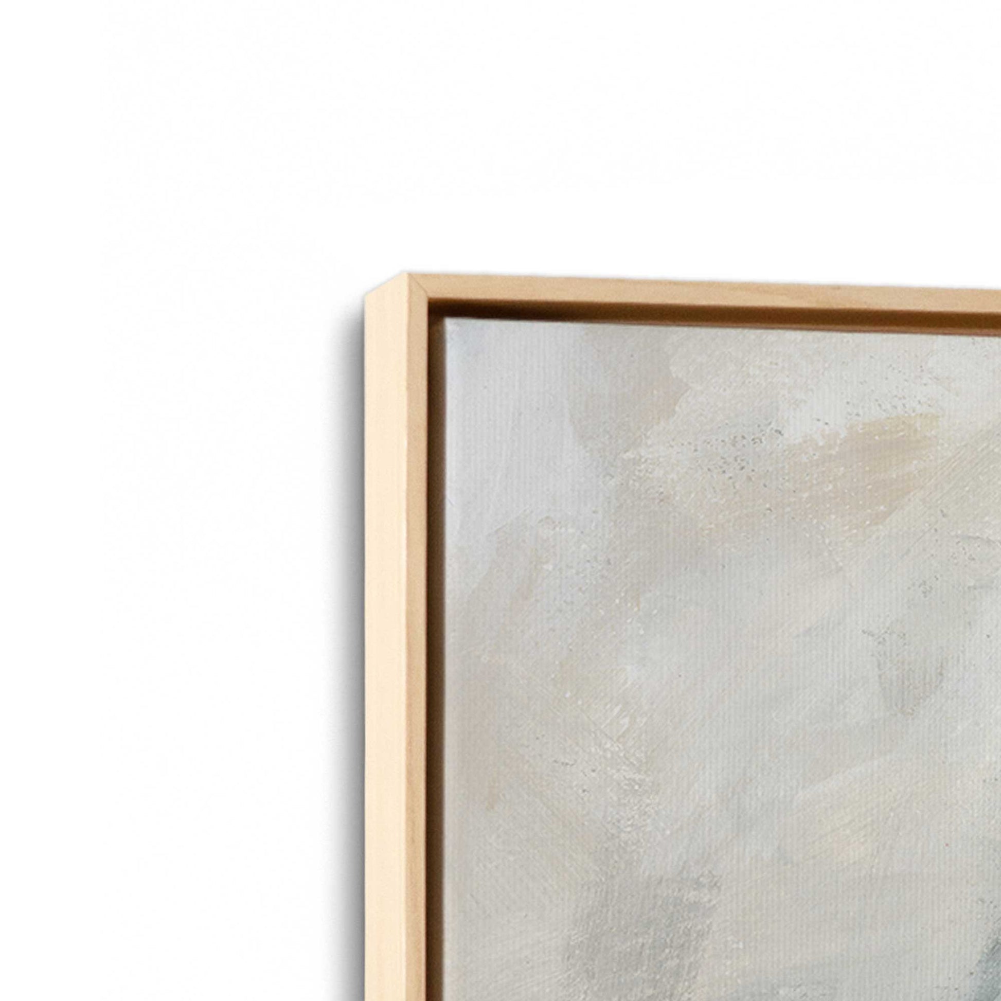 [Color:American Maple], Picture of art in a American Maple frame at an angle