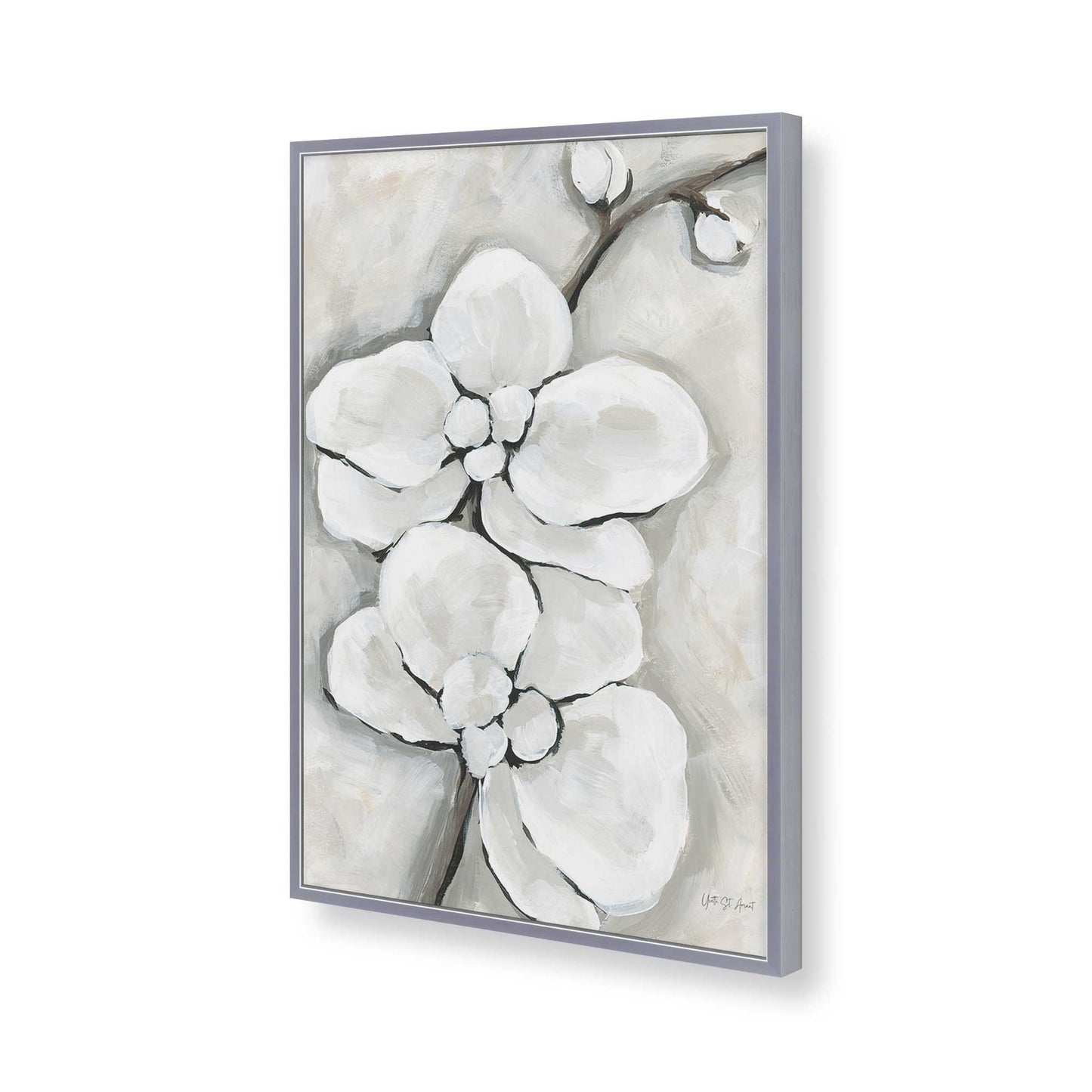 [Color:Polished Chrome], Picture of art in a Polished Chrome frame of the corner