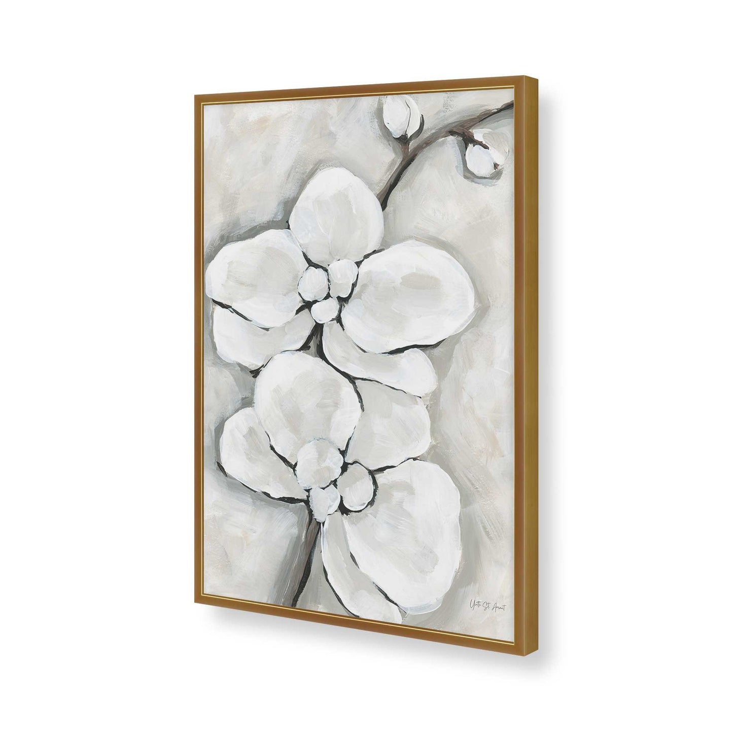 [Color:Polished Gold], Picture of art in a Polished Gold frame of the corner