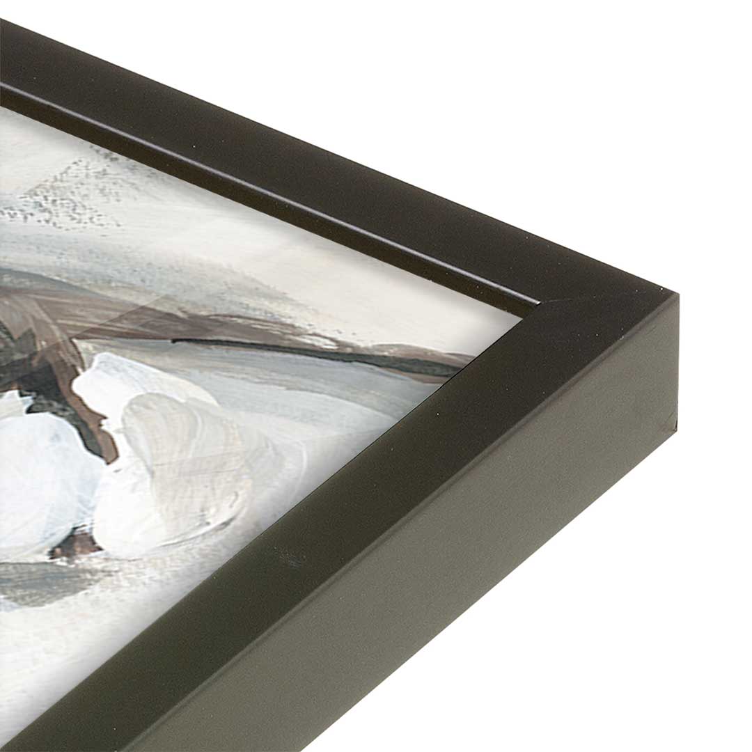 [Color:Satin Black], Picture of art in a Satin Black frame at an angle